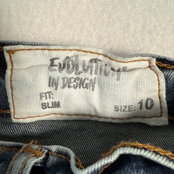 Evolution In Design Jeans Pants Boys Size 10 Dark Blue Denim Acid Wash - Picture 11 of 11